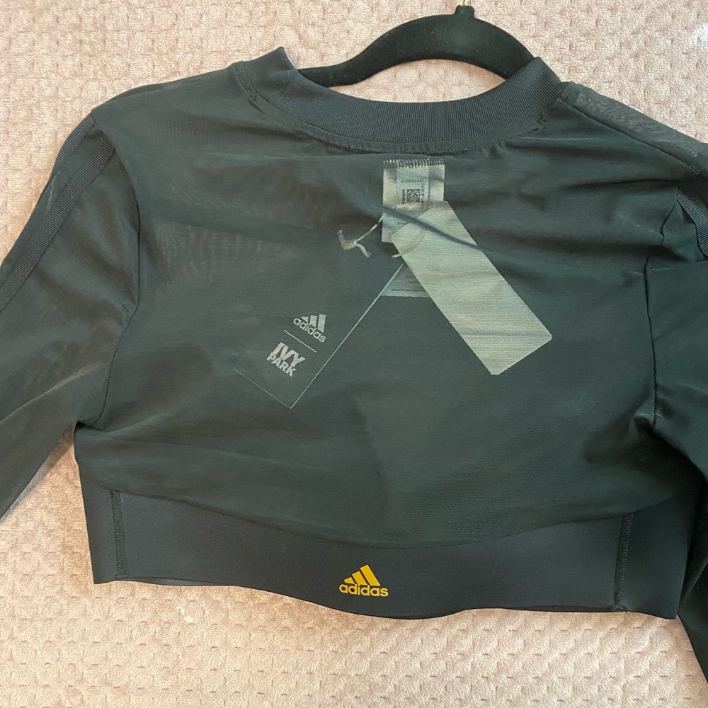 Black and Tan mesh top and tights set from Ivy Park